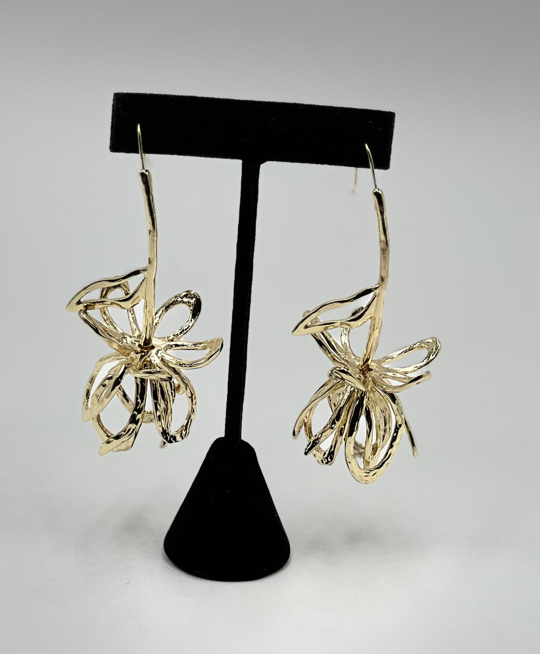 Long Gold  Swirle Earrings