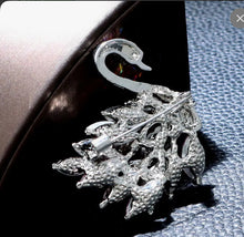 Load image into Gallery viewer, Blue Swan Brooch
