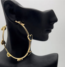 Load image into Gallery viewer, Black Hoop Earrings
