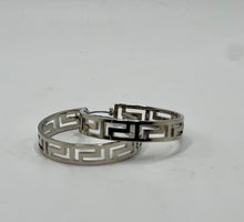 Load image into Gallery viewer, Zebra  Silver Hoop Earrings
