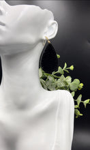 Load image into Gallery viewer, Black Snake Skin Earrings
